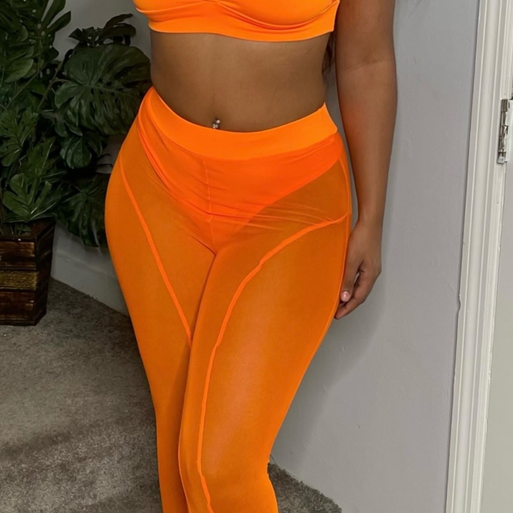 Vibrant Orange Women's Pants